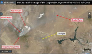 Satellite Image of Carpenter 1 Fire