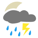 Chance Showers And Thunderstorms then Partly Cloudy